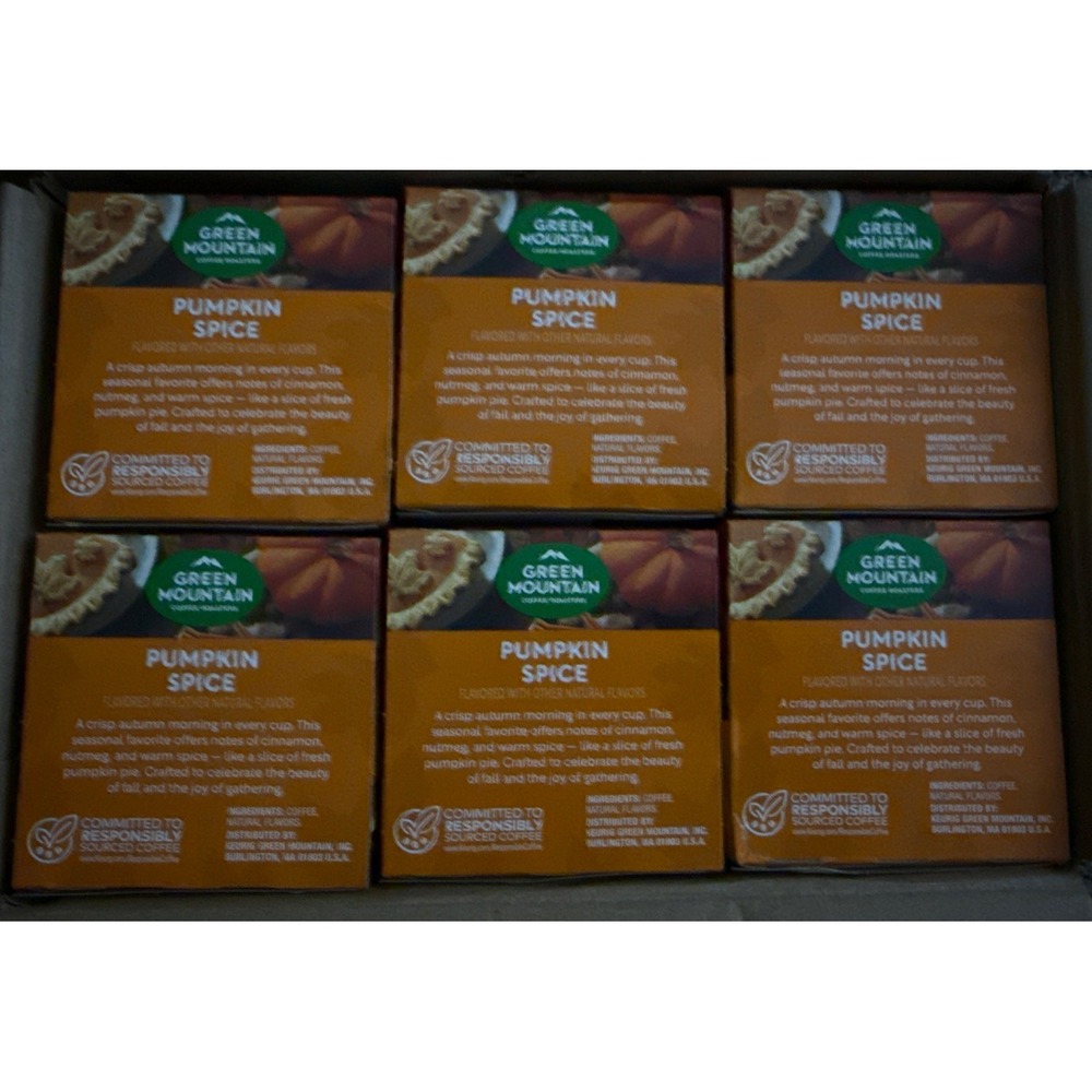 GREEN MOUNTAIN COFFEE 60Ct PUMPKIN SPICE Keurig K-Cup Pods Packs/ BBD - 05/2028